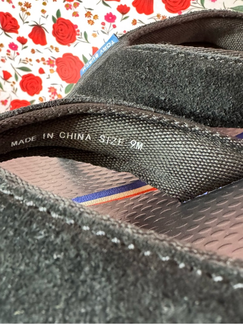 Tory Burch Black Flip-Flop Sandals with Rainbow Layered Platform - Picture 6 of 7